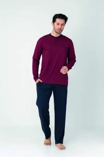 Erkek Modal Patlı  Uzunkol  Pijama C940-027