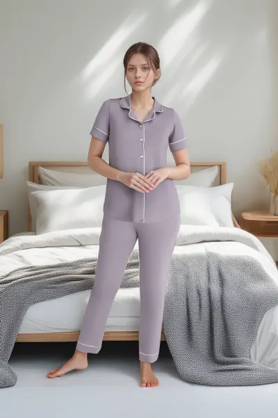 Kadın Kısakol Viscon Pijama Takımı C840-057