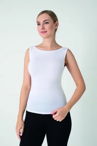 Kadın Modal Çıkma Kol T-shırt C801-031
