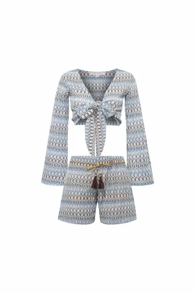 C860-019 KADIN KROP-SHORT TAKIM