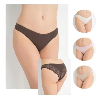 Kadın Dantelli Bikini 4'lü Külot Paket C804-001