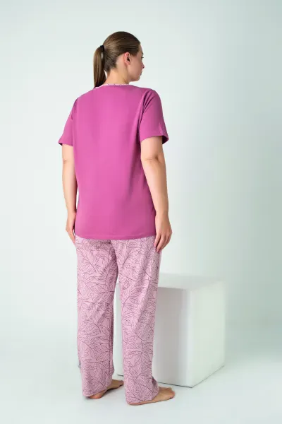 Kadın Battal Penye Süprem Kısakol Pijama Takım C840-921