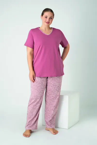 Kadın Battal Penye Süprem Kısakol Pijama Takım C840-921