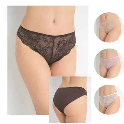 Kadın Dantelli Bikini 4'Lü Paket C804-521