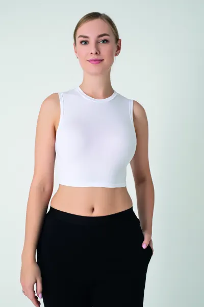 Kadın Modal Kolsuz Crop C801-030