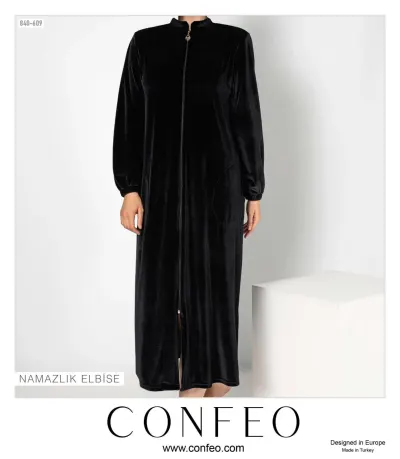Kadın Kadife Namaz Elbisesi C840-609