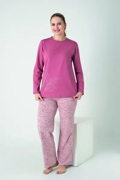 Kadın Penye Süprem Uzunkol Pijama Takım C840-916
