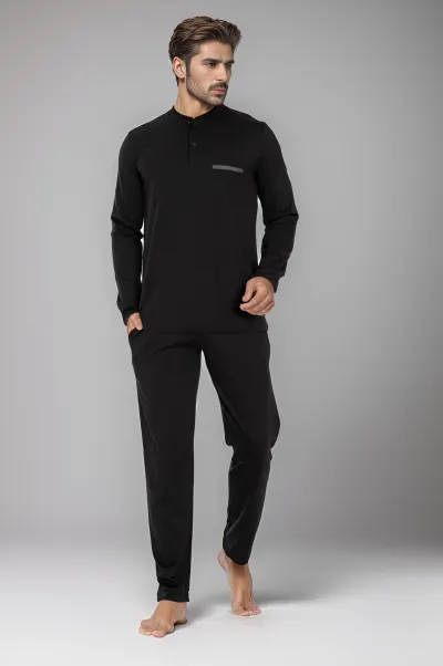 Erkek Modal Patlı  Uzunkol  Pijama C940-027
