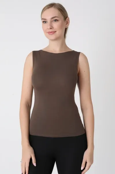 Kadın Modal Kayık Yaka Body C801-029