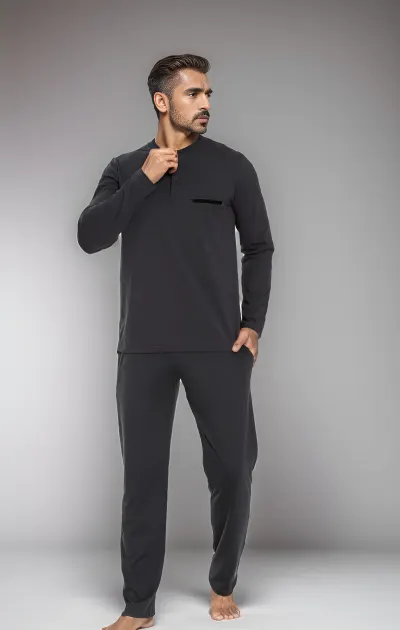 Erkek Modal Patlı  Uzunkol  Pijama C940-027