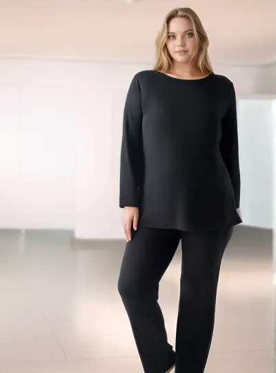 Kadın Modal Bisiklet Yaka Battal Lousa Takım C840-851