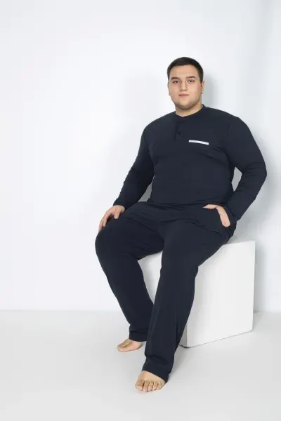 Erkek Battal Modal Patlı Uzunkol Pijama Takım C940-140