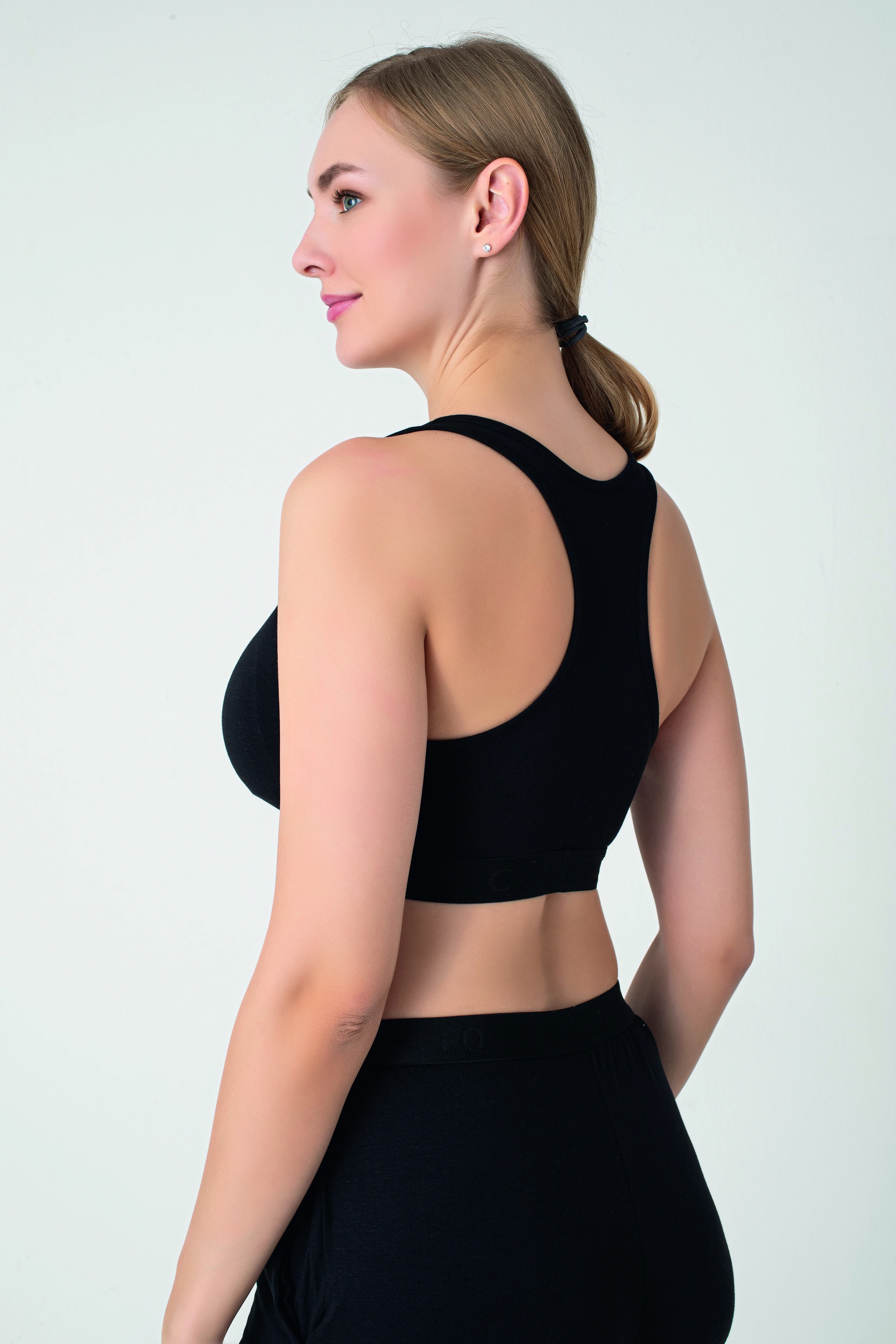 Kadın Modal Yüzücü Crop C801-032