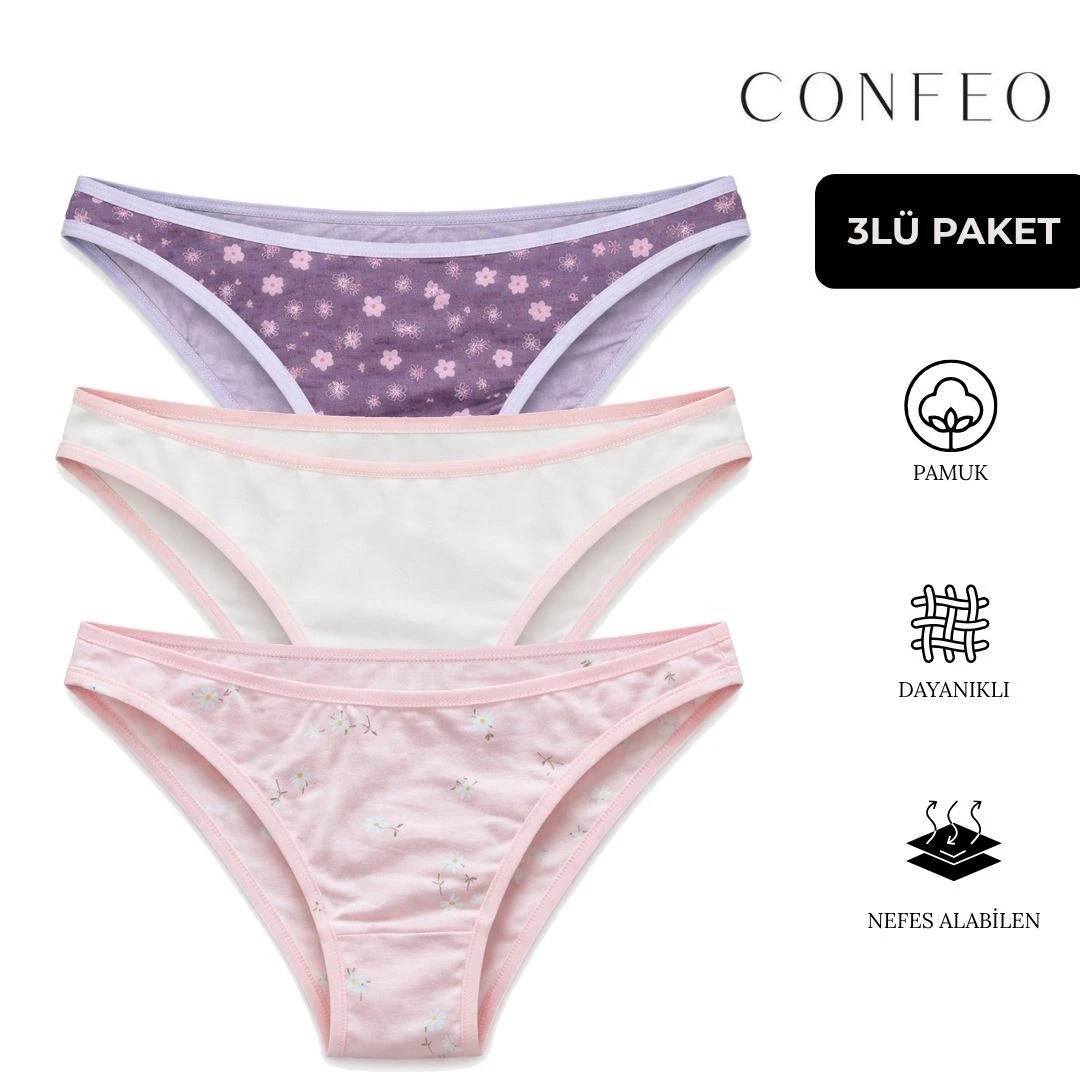 Kadın Brazilian Kesim 3'lü Külot Seti C803-500