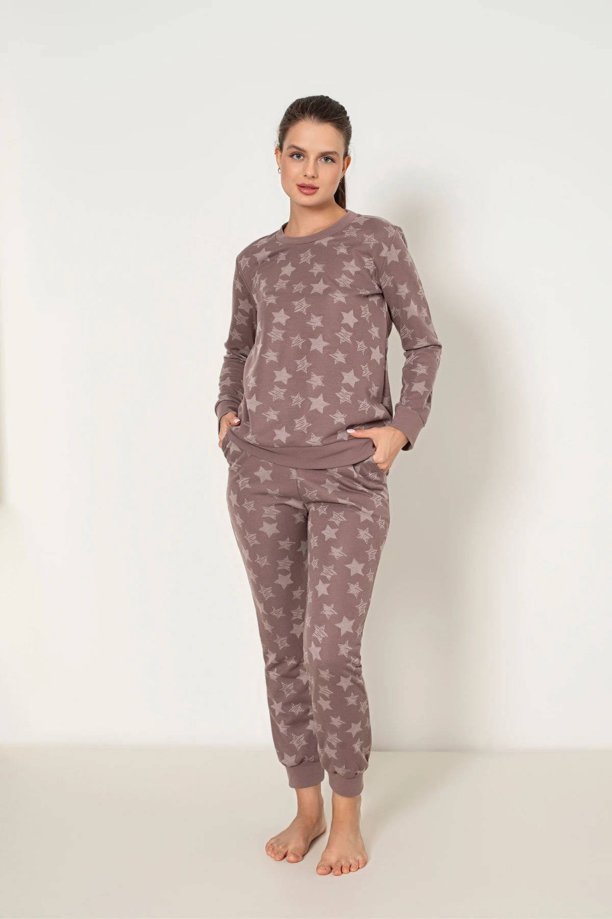 KADIN UZUNKOLLU PİJAMA TAKIM C840-821