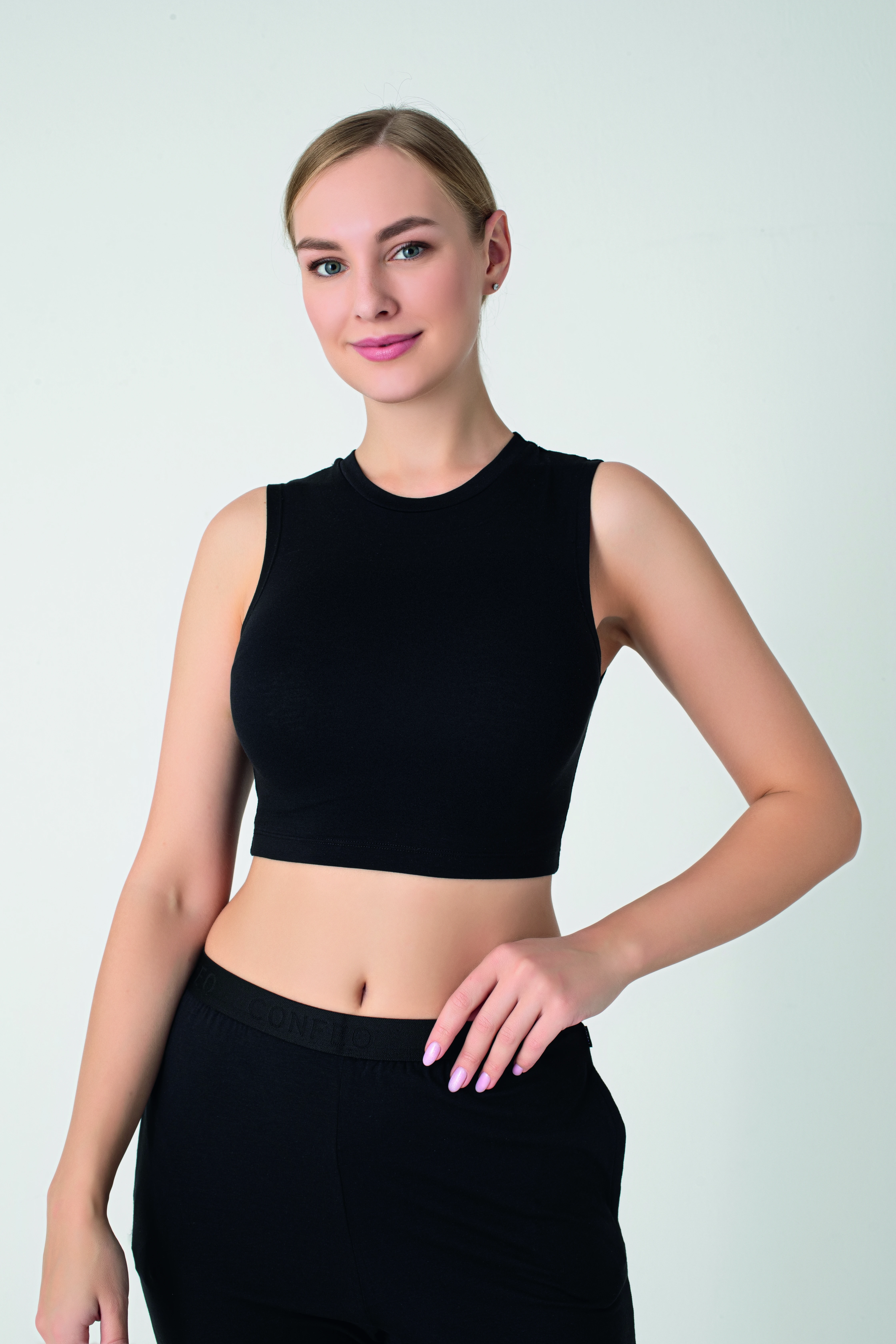 Kadın Modal Kolsuz Crop C801-030