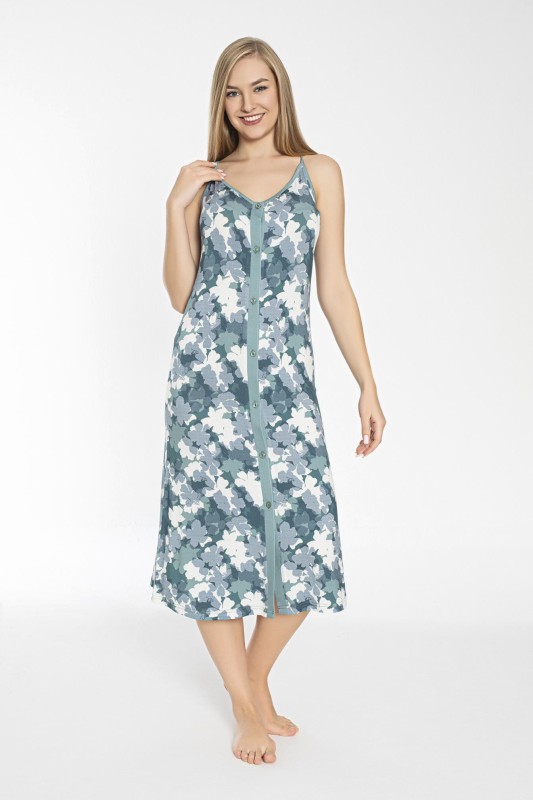 KADIN İP ASKILI ÖNÜ DÜĞMELİ GECELİK C840-321