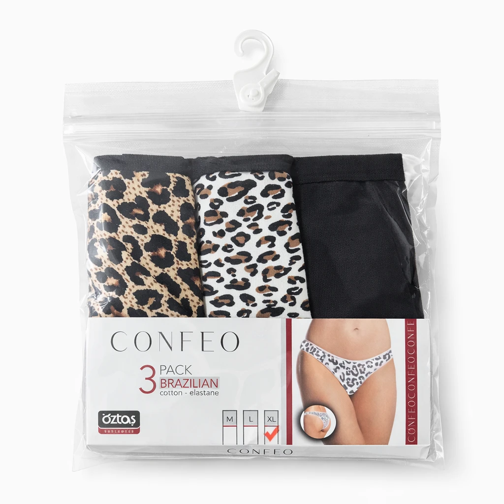 Kadın Brazilian Kesim 3'lü Külot Seti C803-500