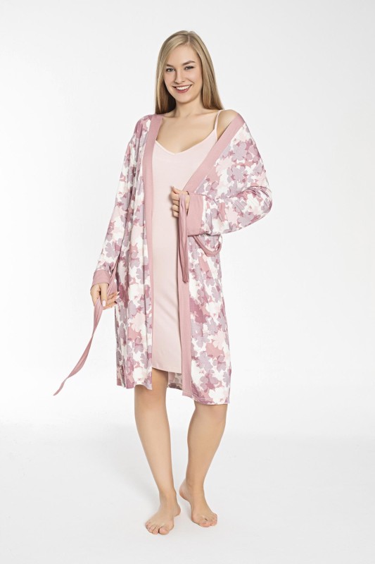 KADIN İP ASKILI GECELİK SABAHLIK TAKIM C840-318