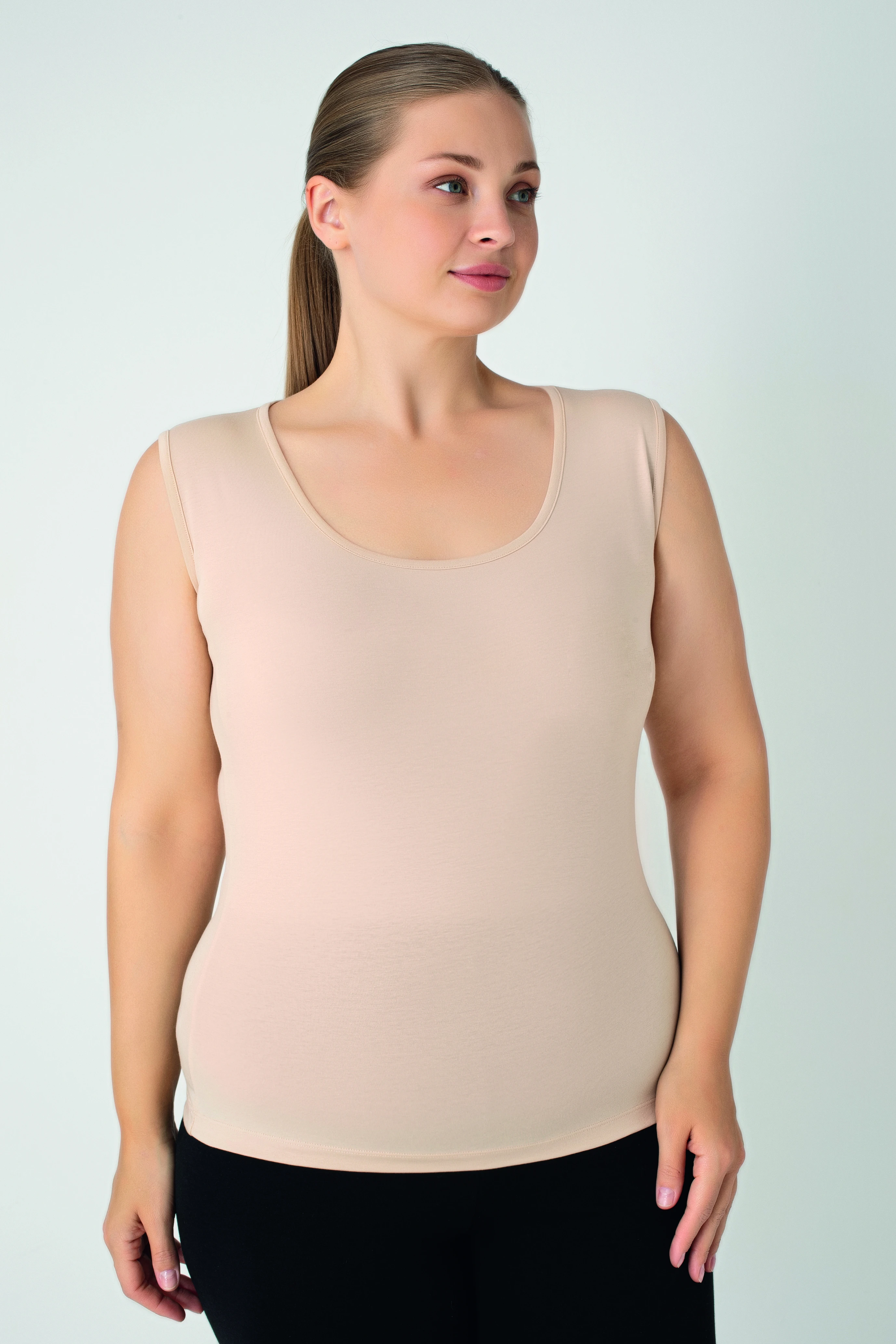 Kadın Battal Modal Geniş Askılı Atlet C801-028