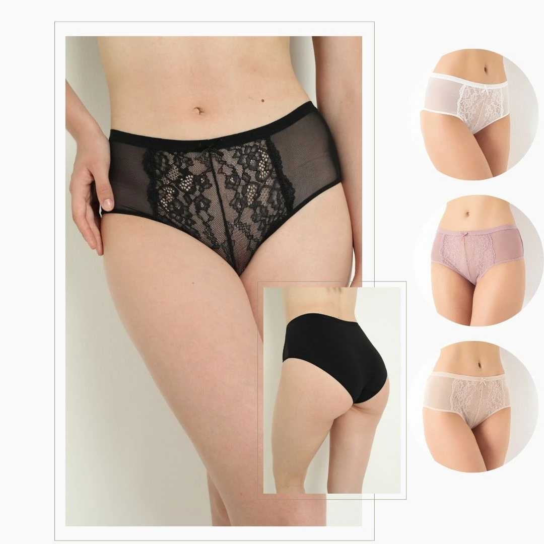 Kadın Bato Dantelli Külot 4'lü Paket C804-503