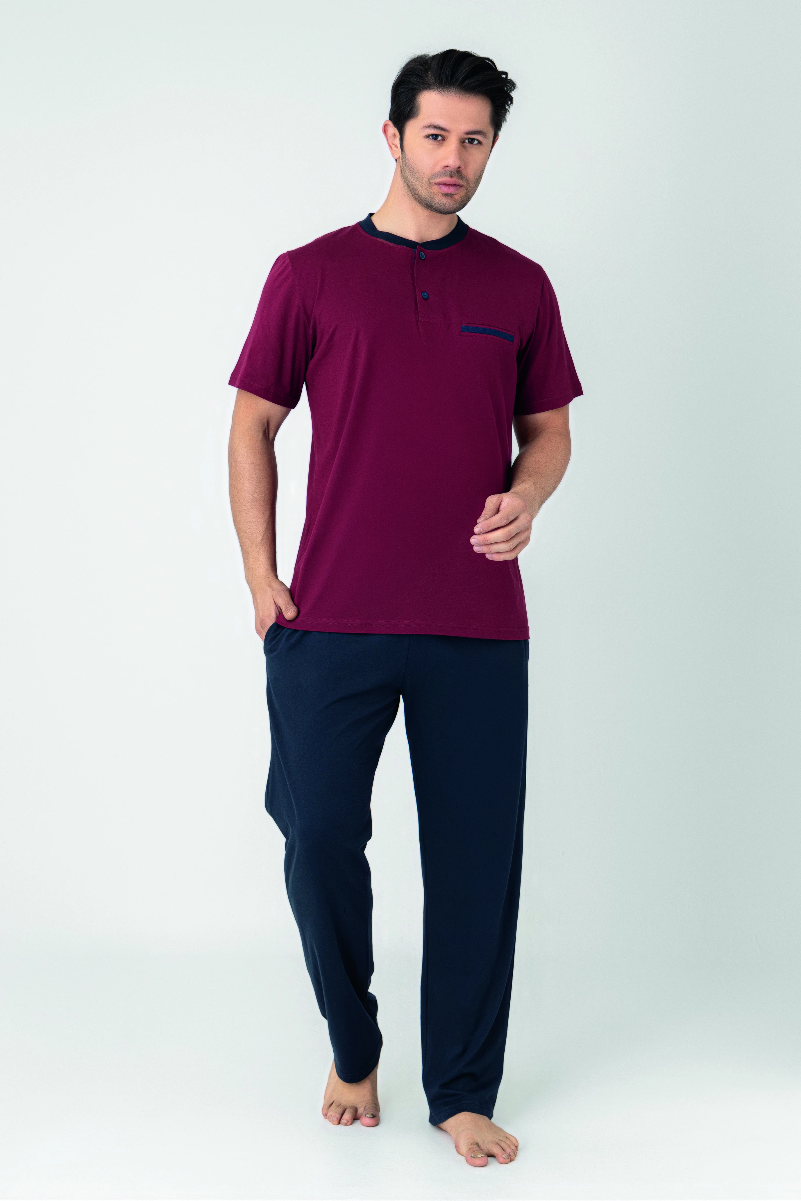 Erkek Modal Patlı Kısakol Pijama C940-028