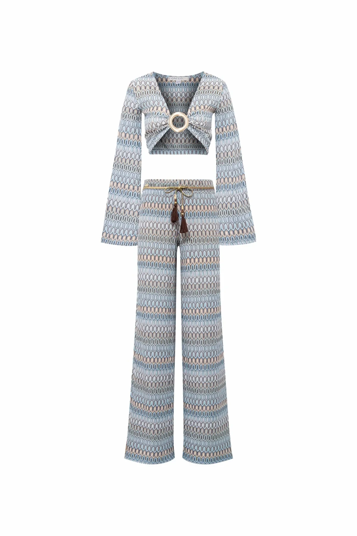 C860-008 KADIN KROP-PANTALON TAKIM