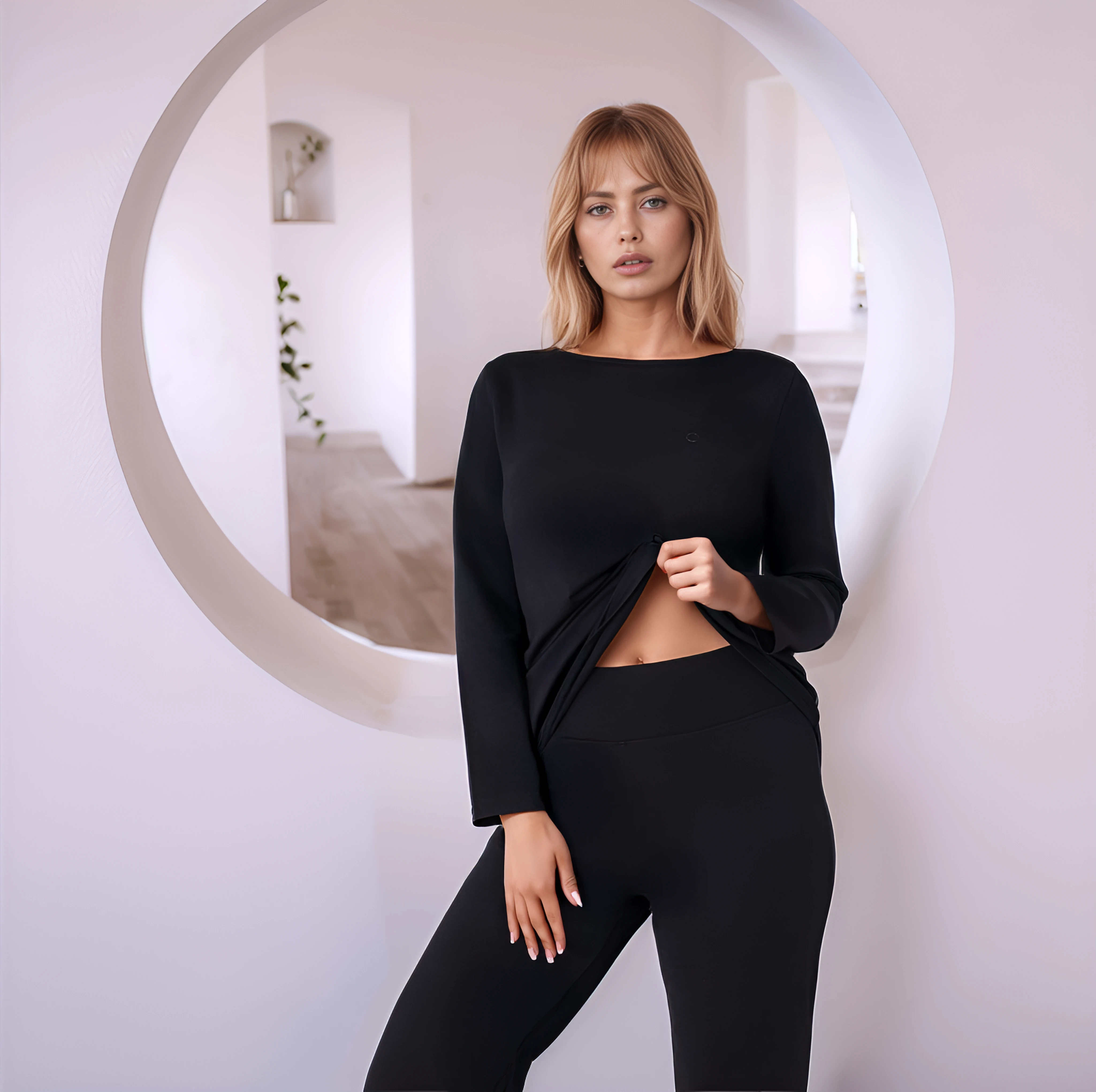 Kadın Modal Bisiklet Yaka Lousa Takım C840-850