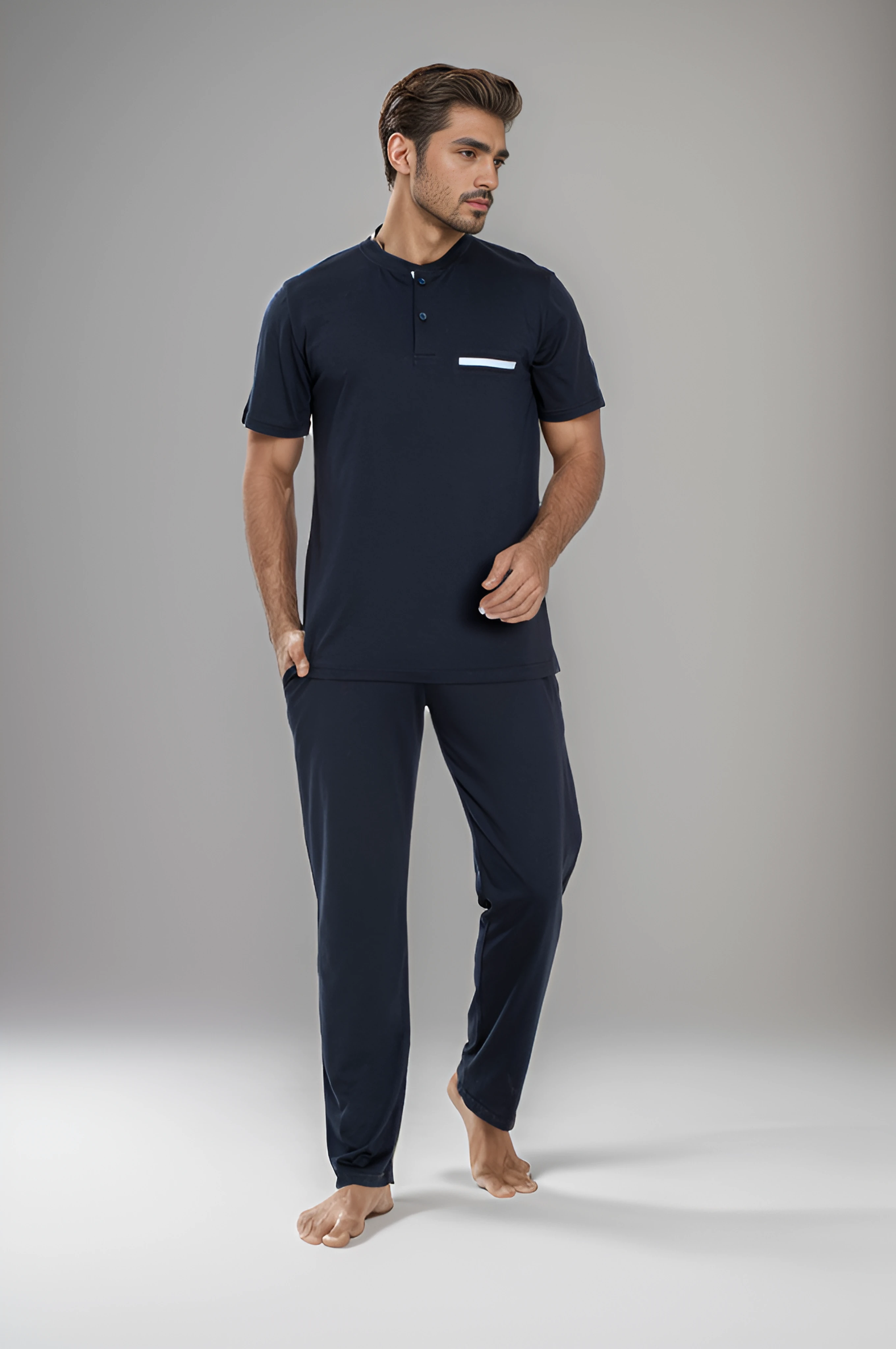 Erkek Modal Patlı Kısakol Pijama C940-028