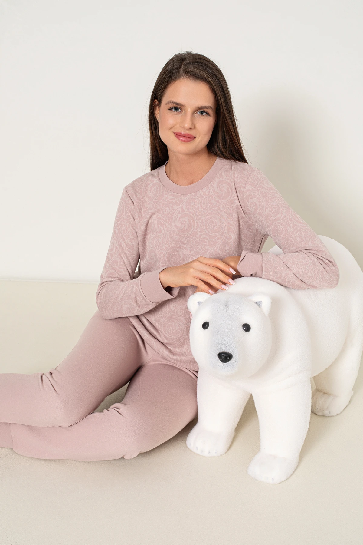 KADIN UZUNKOLLU PİJAMA TAKIM C840-823